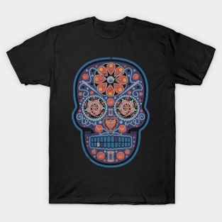 Mexican Sugar Skull Poisonberry Swirl T-Shirt